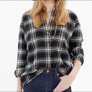 Madewell Black & White Flannel